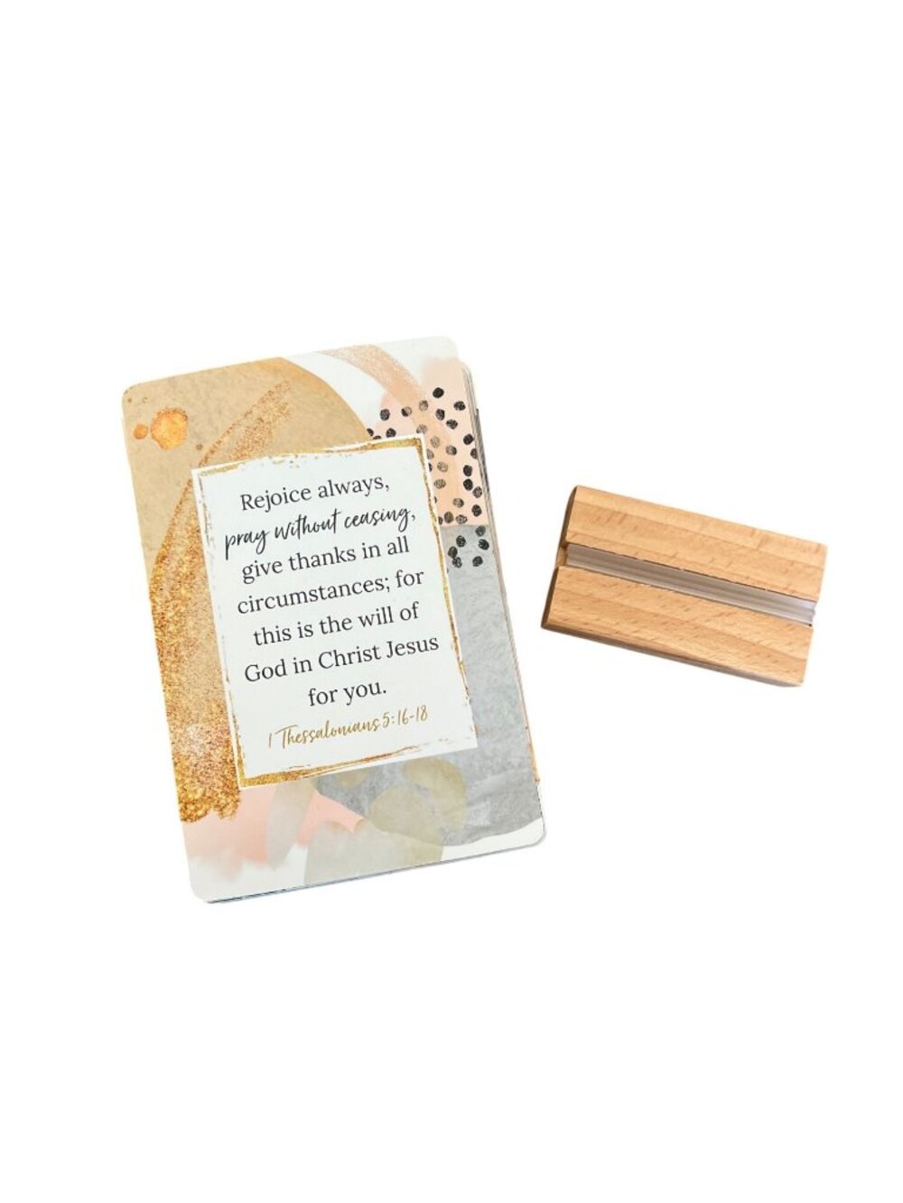 Not Consumed Prayer Scripture Postcards Inspirational Cards Wood Stand Set